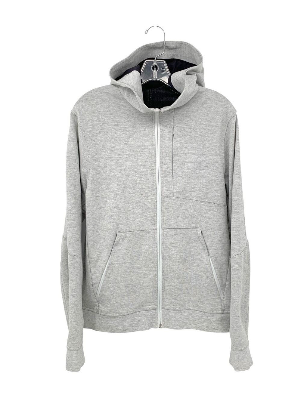 Lululemon City Sweat Zip Hoodie Jacket Mens Med Heathered Gray Stretch M4718S